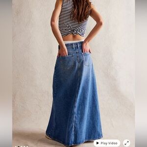 Free People Come as You Are Denim Skirt Brand new